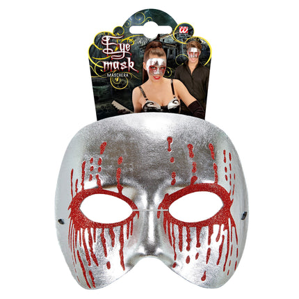 Halloween Maske Silber Psychopath