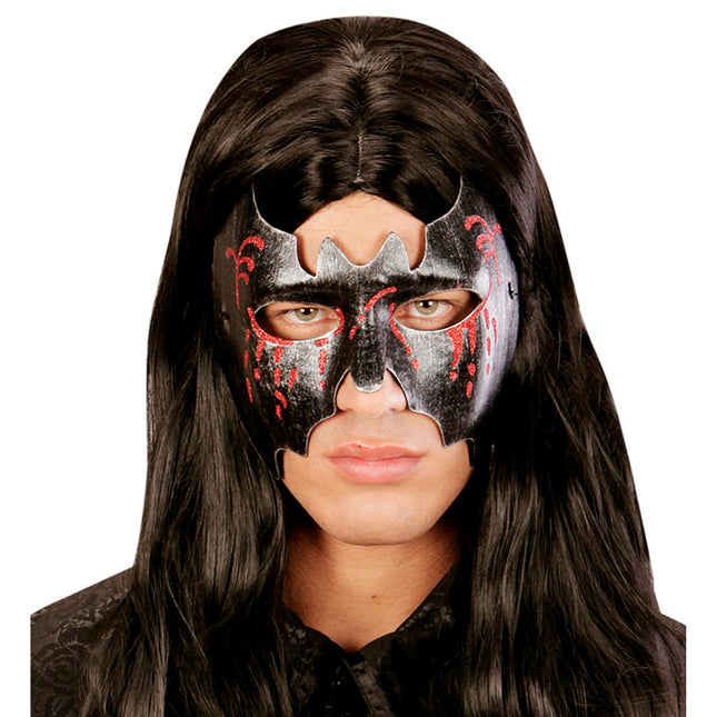 Halloween Maske Fledermaus blutig