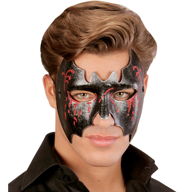 Halloween Maske Fledermaus blutig