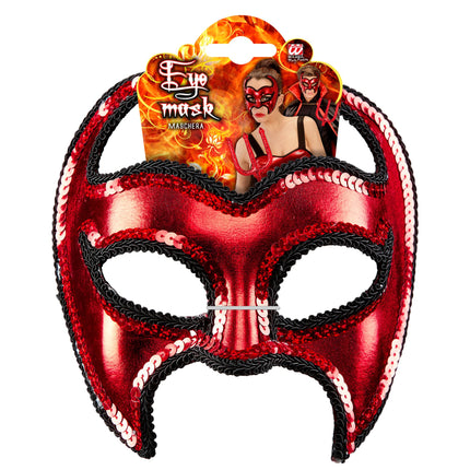 Halloween Maske Teufel Metallic