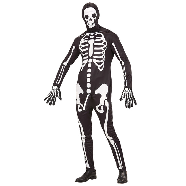 Halloween Kostüm Männer Skelett 3-teilig