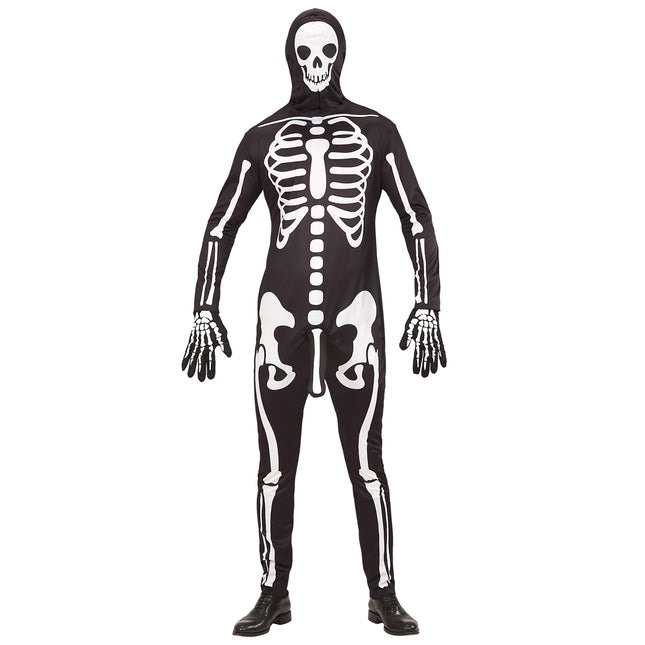 Halloween Kostüm Männer Skelett 3-teilig