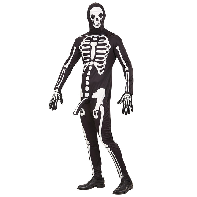 Halloween Kostüm Männer Skelett 3-teilig