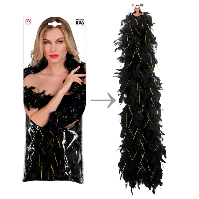 Schwarz Gold Boa 1,8m
