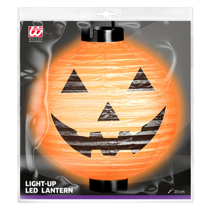 Halloween Laterne Orange Kürbis 20cm