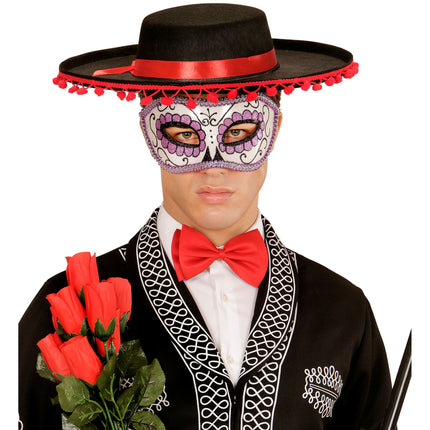 Dia De Los Muertos Augenmaske Lila