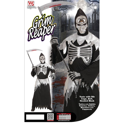 Halloween Kostüm Herren Skinny Reaper 3-teilig