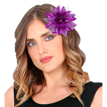 Lila Haarblume Glitzer