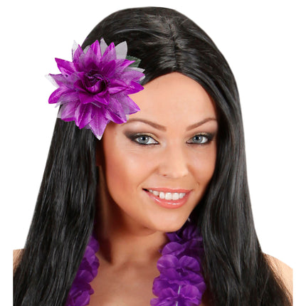 Lila Haarblume Glitzer