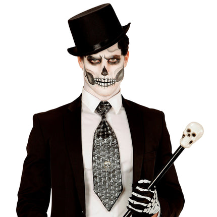 Halloween Krawatte Skelett Metallic