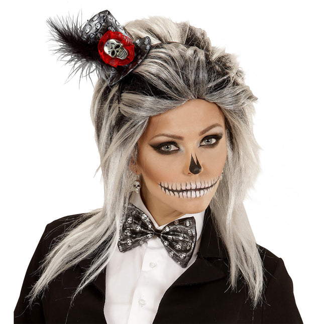 Halloween Accessoire Set Haarband und Schleife Metellic 2tlg