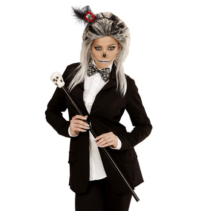 Halloween Accessoire Set Haarband und Schleife Metellic 2tlg