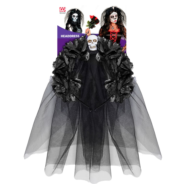 Halloween Haarband mit Schleier