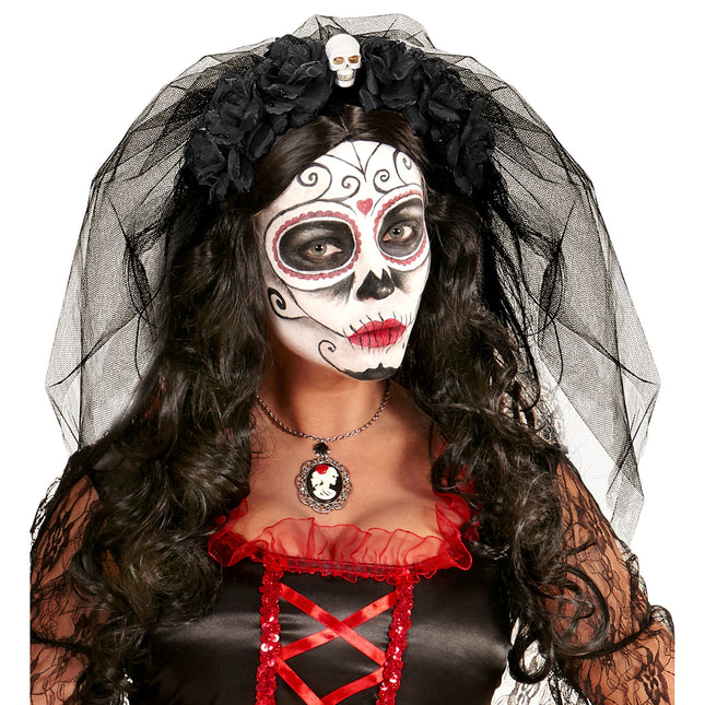 Halloween Haarband mit Schleier
