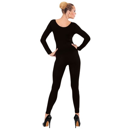 Schwarzer Body Anzug Damen Lang