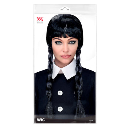 Halloween Perücke Schwarze Zöpfe