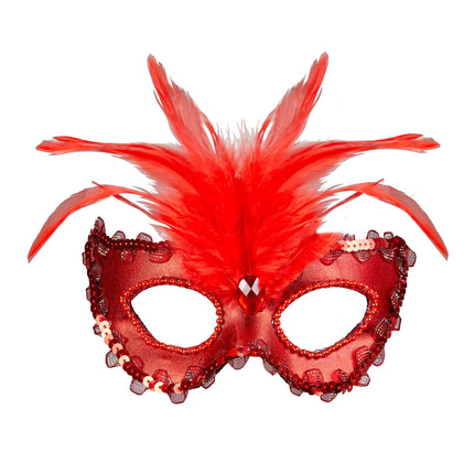 Rote Augenmaske Pailletten
