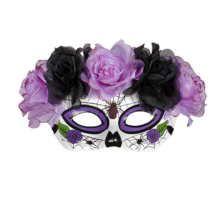 Dia De Los Muertos Augenmaske Lila Rosen
