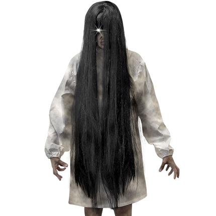 Halloween Perücke Schwarzer Geist 1m