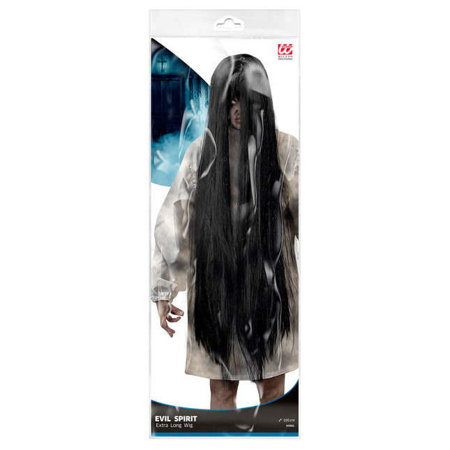 Halloween Perücke Schwarzer Geist 1m
