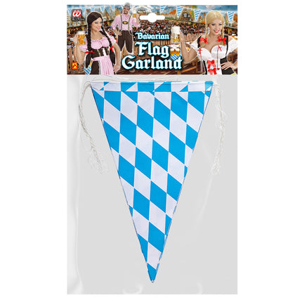 Oktoberfest Girlande Blau Weiß 6m