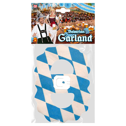 Oktoberfest Girlande Blau Weiß Feuerhemmend 3,5m