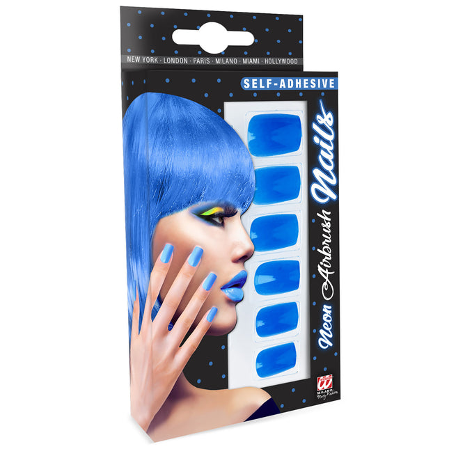 Blaue Fake-Nägel