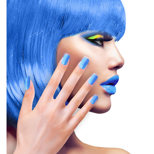 Blaue Fake-Nägel