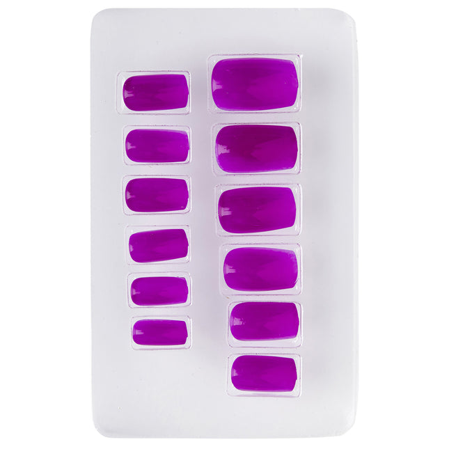 Neon Lila Fake Nägel