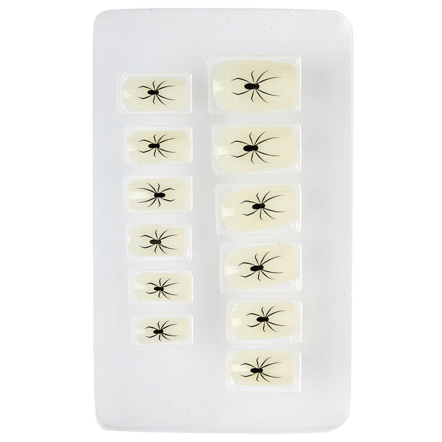 Halloween Fake Nails Spider Glow In The Dark
