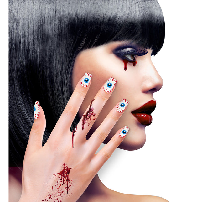 Halloween Falsche Nägel Augen