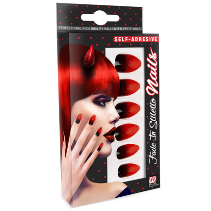 Halloween Falsche Nägel Rot