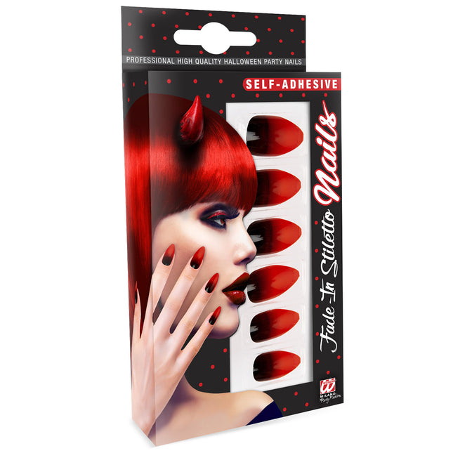 Halloween Falsche Nägel Rot
