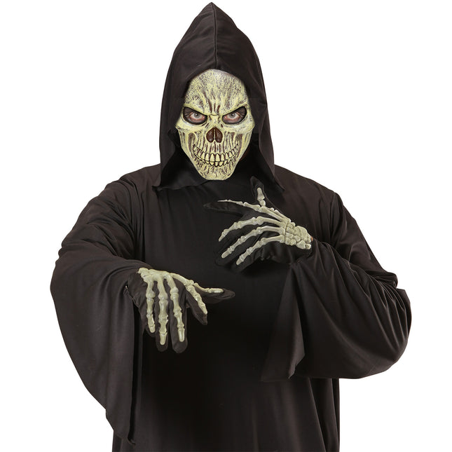 Halloween Maske Beige Totenkopf
