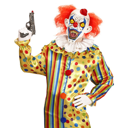 Halloween Maske Clown mit Haar und Hut