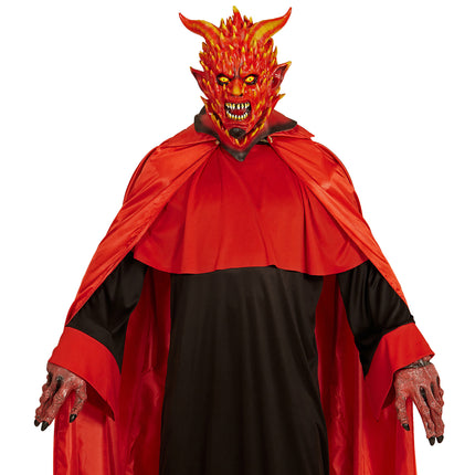 Halloween Masken Roter Teufel Flammend