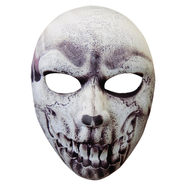 Halloween Maske Grauer Totenkopf