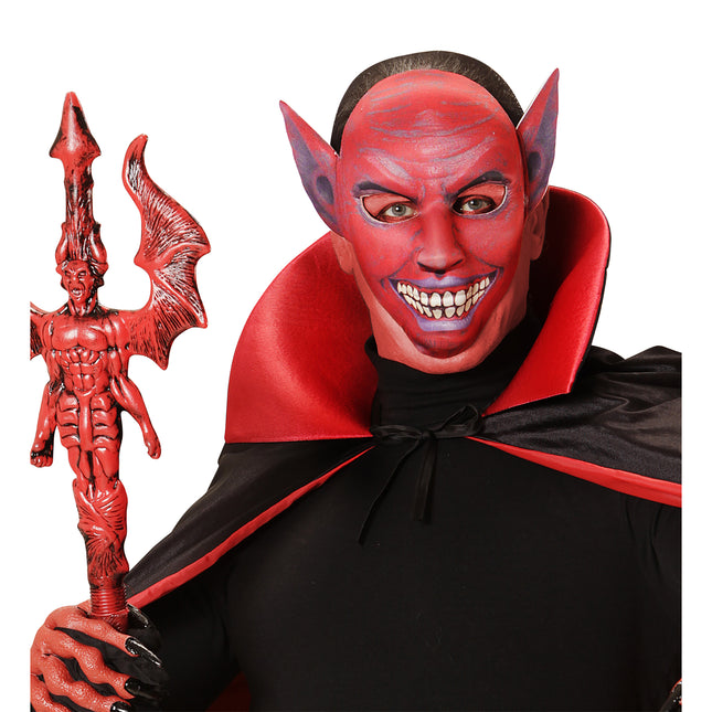 Halloween Maske Bordeaux Roter Teufel