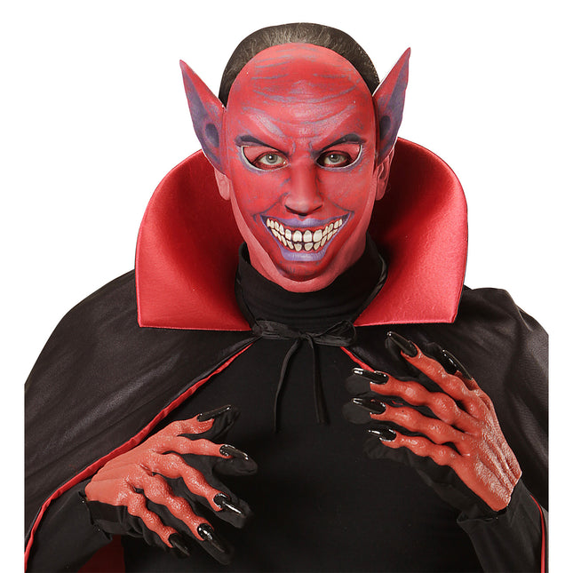 Halloween Maske Bordeaux Roter Teufel