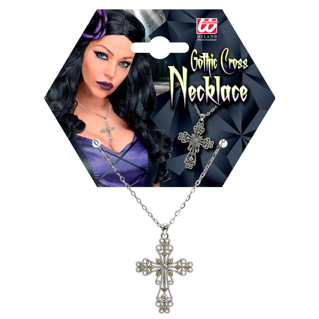 Halloween Halskette Silbernes Kreuz