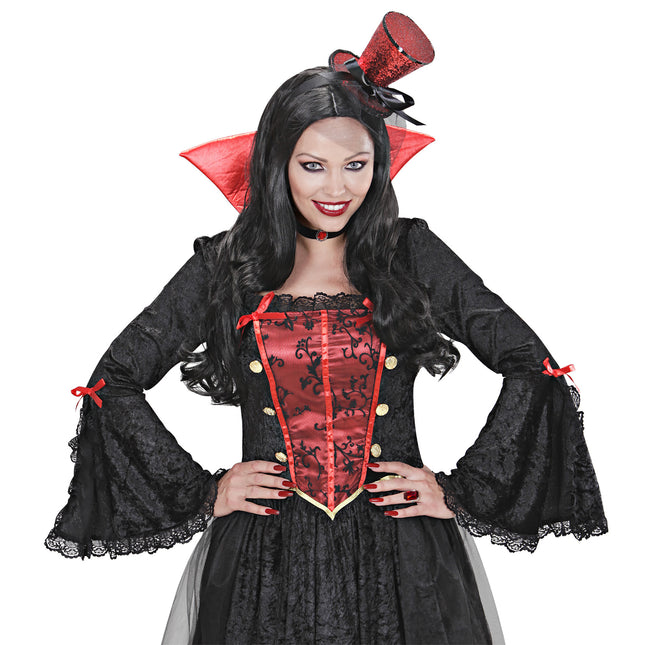 Halloween Ring roter Edelstein