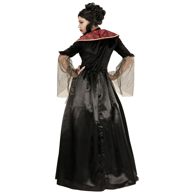 Halloween Kleid Rot Schwarz Damen Vampir