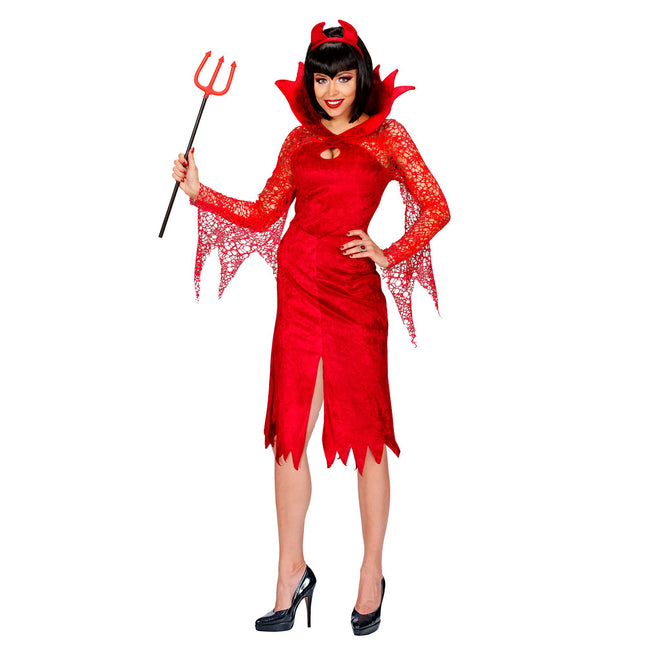 Halloween Kleid Rot Ladies Devil 2 Stück
