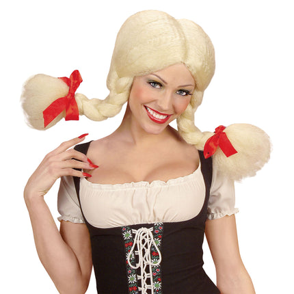 Oktoberfest Perücke Blond Heidi Biegbar