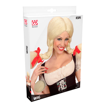 Oktoberfest Perücke Blond Heidi Biegbar
