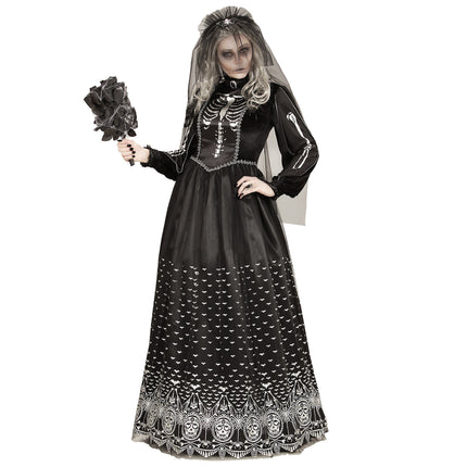 Halloween Kleid Ladies Bride Skeleton