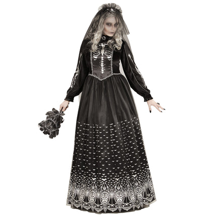 Halloween Kleid Ladies Bride Skeleton
