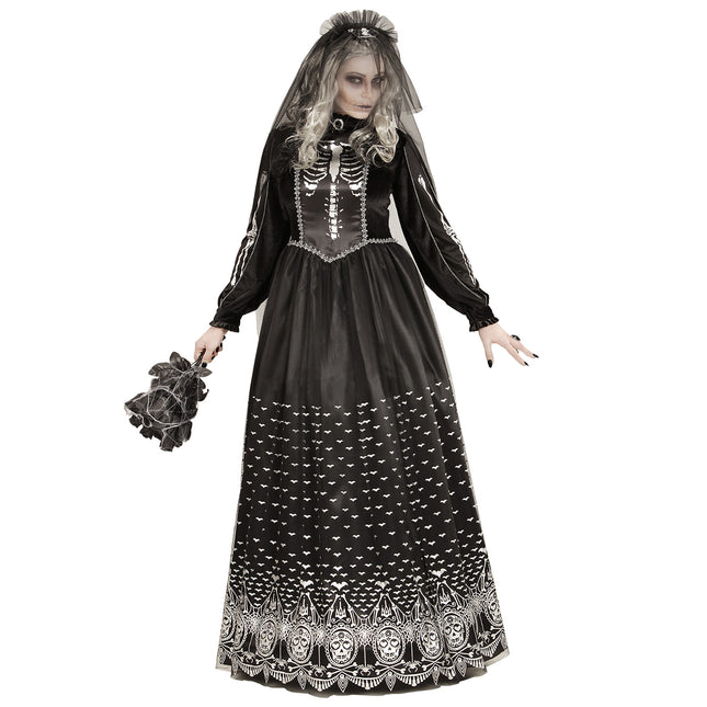 Halloween Kleid Ladies Bride Skeleton