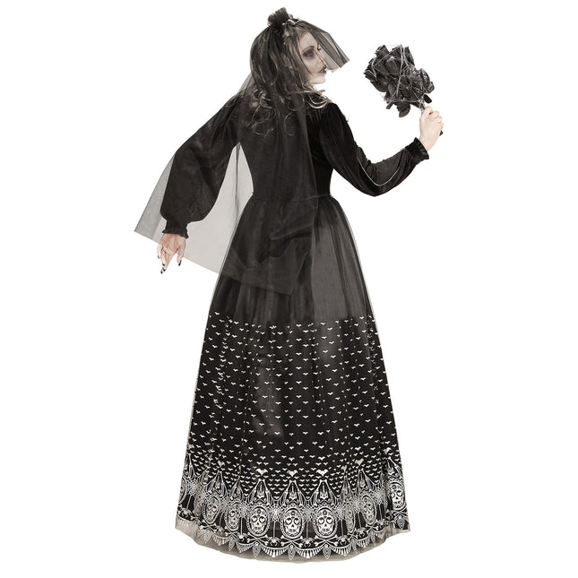 Halloween Kleid Ladies Bride Skeleton