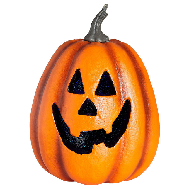 Halloween Kürbis Orange mit Licht 23cm
